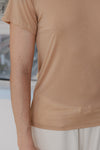 BASERANGE Classic Bamboo Fiber and Cotton Slim Fit T-shirt Series Collection Round Neck Bottoming Shirt France BAS-TOCT-BL-000-AURAL